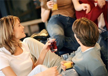 Young people drinking together Stock Photo - Premium Royalty-Free, Code: 695-05776634