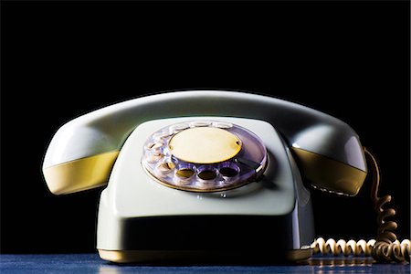 phone cord - Rotary telephone, still life Stock Photo - Premium Royalty-Free, Code: 695-05770354