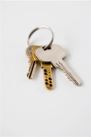 Keys on key ring Foto de stock - Sin royalties Premium, Código: 695-05770563