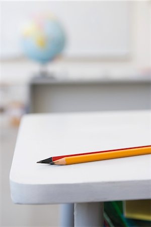 school desk - Sharpened pencils on school desk Stock Photo - Premium Royalty-Free, Code: 695-05770716