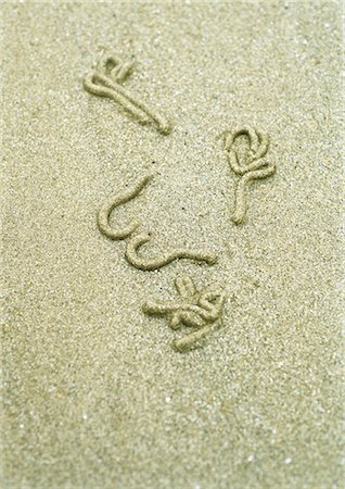 Sand worm excrement on beach Stock Photo - Premium Royalty-Free, Code: 695-05772032