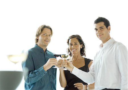 party dressing men silhouette - People making a toast with glasses of wine Foto de stock - Sin royalties Premium, Código: 695-03374241