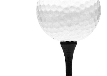 silhouette black and white - Golf ball on tee, close-up, b&w. Stock Photo - Premium Royalty-Free, Code: 695-03386206