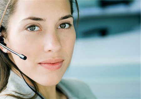 switchboard operator - Woman wearing headset Stock Photo - Premium Royalty-Free, Code: 695-03388386