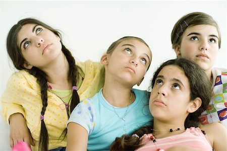 simsearch:695-03388794,k - Four young female friends looking up Stock Photo - Premium Royalty-Free, Code: 695-03389235