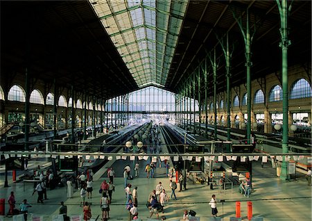 railway station crowd - Interior of train station, Paris, France Stock Photo - Premium Royalty-Free, Code: 695-03380790
