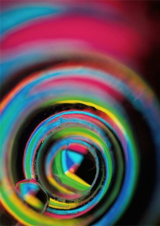 Spiraling light effect, rainbow colors. Stock Photo - Premium Royalty-Free, Code: 695-03382951