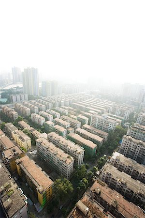 China, Guangdong Province, Guangzhou, housing projects, aerial view Stock Photo - Premium Royalty-Free, Code: 696-03394724