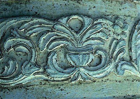 frieze - Stone carving with floral motif, close-up Stock Photo - Premium Royalty-Free, Code: 696-03396711