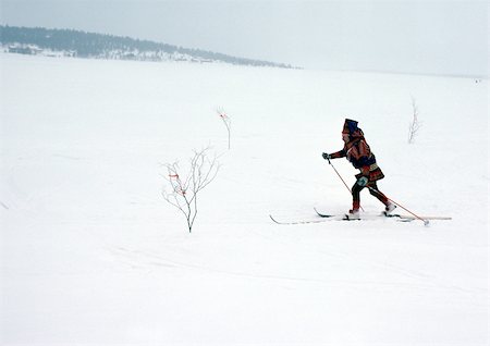 finnish ethnicity - Finland, Saami cross-country skiing Stock Photo - Premium Royalty-Free, Code: 696-03397206