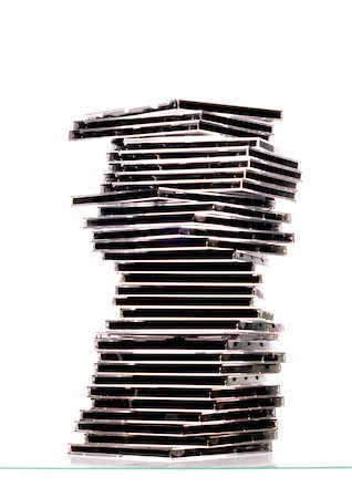 Stack of CD cases Stock Photo - Premium Royalty-Free, Code: 696-03398120
