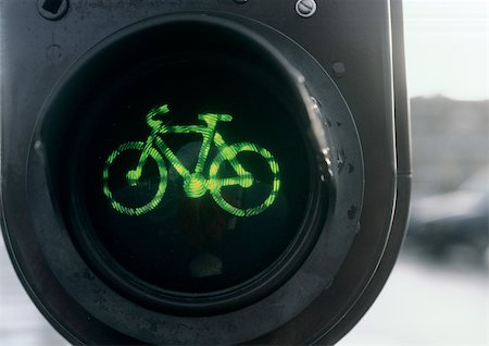 Bicycle traffic light, close-up Stock Photo - Premium Royalty-Free, Code: 696-03398787