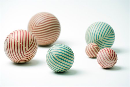 Striped rubber balls, still life Stock Photo - Premium Royalty-Free, Code: 696-03402890