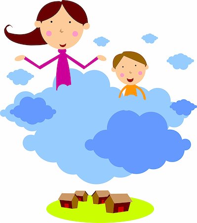 In the clouds Stock Photo - Premium Royalty-Free, Code: 690-03202034