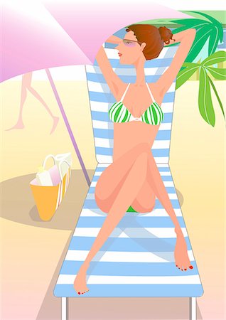 sunning - Basking Stock Photo - Premium Royalty-Free, Code: 690-03202107