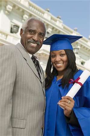 simsearch:693-06014177,k - Graduate with father outside university, portrait Stock Photo - Premium Royalty-Free, Code: 693-06014199