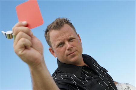 penalty - Soccer Referee Showing Red Card Stock Photo - Premium Royalty-Free, Code: 693-06014270