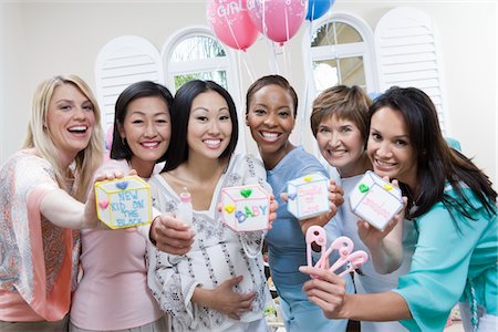 Pregnant Asian Woman with friends at a Baby Shower Stock Photo - Premium Royalty-Free, Code: 693-06017195