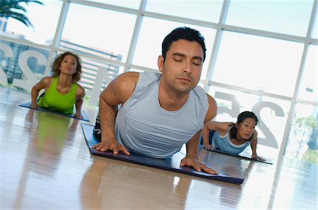 simsearch:693-06018275,k - Yoga Class at Health Club Stock Photo - Premium Royalty-Free, Code: 693-06018313