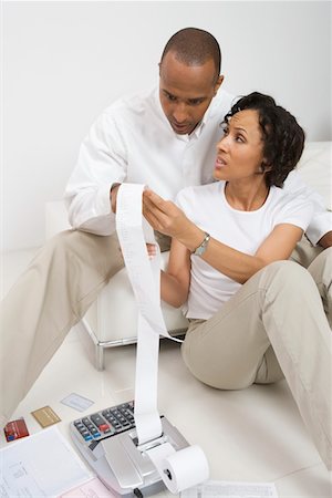 simsearch:700-00948651,k - Couple Doing Bills Stock Photo - Premium Royalty-Free, Code: 693-06020070