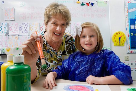 Teacher and Student Painting Stock Photo - Premium Royalty-Free, Code: 693-06020684