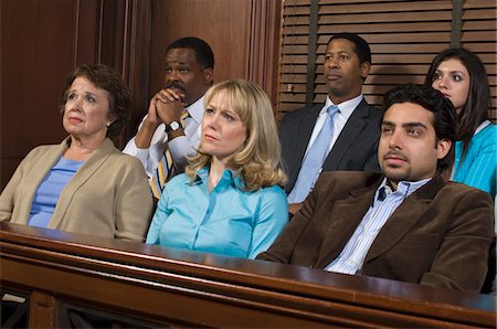 Jurors in courtroom during trial Stock Photo - Premium Royalty-Free, Code: 693-06020915