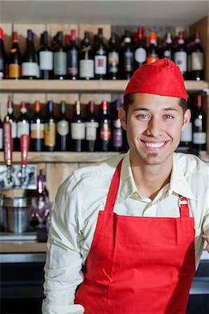 server (wait staff, male) - Portrait of a happy bartender Stock Photo - Premium Royalty-Free, Code: 693-06120843