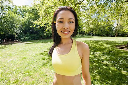 simsearch:693-07672615,k - Portrait of confident fit woman at park Stock Photo - Premium Royalty-Free, Code: 693-07912093