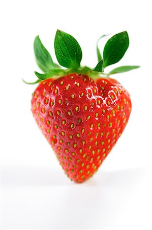 plants with seeds - Studio shot of strawberry on white background Stock Photo - Premium Royalty-Free, Code: 693-08127336