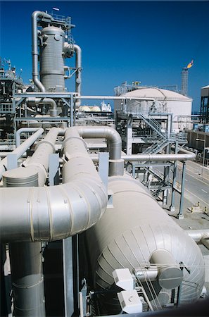 refinery - Pipe system in refinery Stock Photo - Premium Royalty-Free, Code: 693-03305265