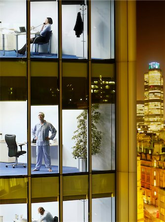 Business people and surgeon in offices, view from building exterior Stock Photo - Premium Royalty-Free, Code: 693-03305976