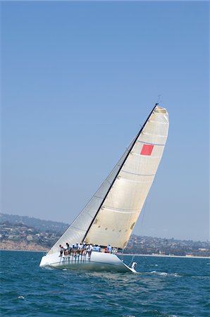 simsearch:693-03314237,k - Yacht competes in team sailing event, California Stock Photo - Premium Royalty-Free, Code: 693-03314235