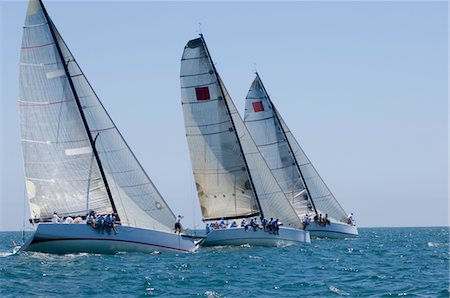 simsearch:693-03314237,k - Three yachts compete in team sailing event, California Stock Photo - Premium Royalty-Free, Code: 693-03314231