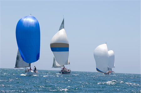 sailboat  ocean - Yachts compete in team sailing event, California Stock Photo - Premium Royalty-Free, Code: 693-03314246