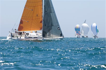 simsearch:693-03314237,k - Yachts compete in team sailing event, California Stock Photo - Premium Royalty-Free, Code: 693-03314251