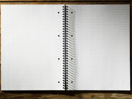 pad of paper - Blank Spiral Notepad Stock Photo - Premium Royalty-Free, Code: 693-03312262