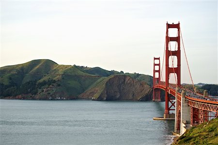 suspension bridge san francisco - Golden Gate bridge with view to Marin County Stock Photo - Premium Royalty-Free, Code: 693-03474413