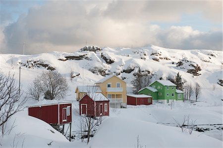 simsearch:693-03557828,k - Hill village of Sund on  Flakstadoya, Loftofen, Norway Foto de stock - Sin royalties Premium, Código: 693-03474557