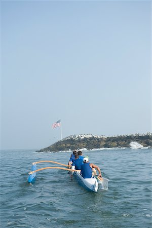 simsearch:693-03643971,k - Outrigger canoeing team on water Stock Photo - Premium Royalty-Free, Code: 693-03617050