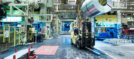 Forklift Operator in Automotive Factory Stock Photo - Rights-Managed, Code: 700-04003327