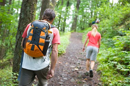 escursione - Couple Hiking, Columbia River Gorge, near Portland, Oregon, USA Fotografie stock - Rights-Managed, Codice: 700-04931680