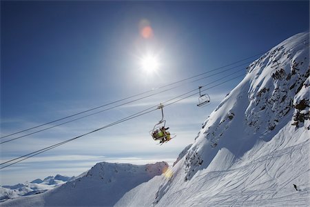 simsearch:700-05389331,k - Skiers on Ski Lift, Whistler Mountain, Whistler, British Columbia, Canada Stock Photo - Rights-Managed, Code: 700-05389292