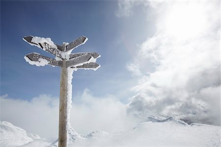 signpost - Sign Post, Whistler Mountain, Whistler, British Columbia, Canada Stock Photo - Rights-Managed, Code: 700-05389324