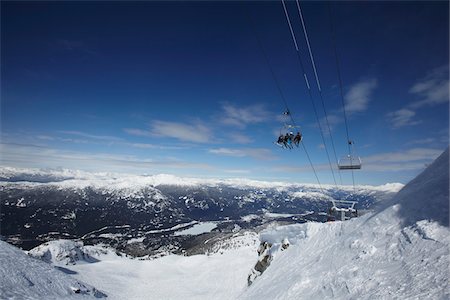 scenes of snowfall in canada - Ski Lift, Whistler Mountain, Whistler, British Columbia, Canada Stock Photo - Rights-Managed, Code: 700-05389343