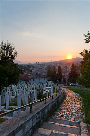 path of stone - Jusuf vezira Turbe Cemetery, Sarajevo, Federation of Bosnia and Herzegovina, Bosnia and Herzegovina Stock Photo - Rights-Managed, Code: 700-05452014