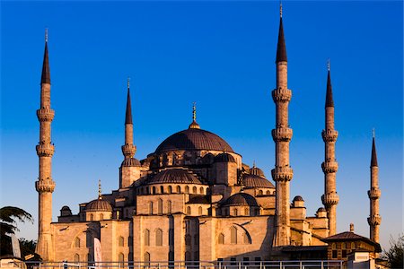 famous building with minaret - The Blue Mosque, Istanbul, Turkey Stock Photo - Rights-Managed, Code: 700-05609440