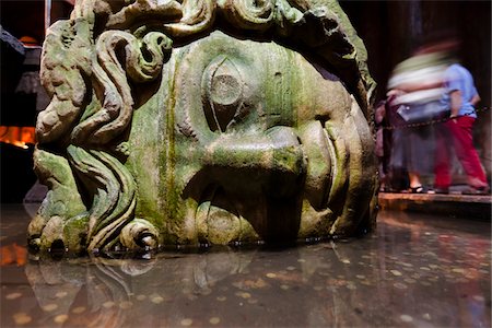 Medusa Head, Basilica Cistern, Istanbul, Turkey Stock Photo - Rights-Managed, Code: 700-05609502
