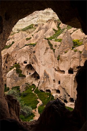 Cave Dwellings, Zelve Archaeological Site, Cappadocia, Nevsehir Province, Turkey Stock Photo - Rights-Managed, Code: 700-05609568