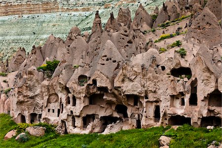 dwelling - Dwellings, Zelve Archaeological Site, Cappadocia, Nevsehir Province, Turkey Stock Photo - Rights-Managed, Code: 700-05609569