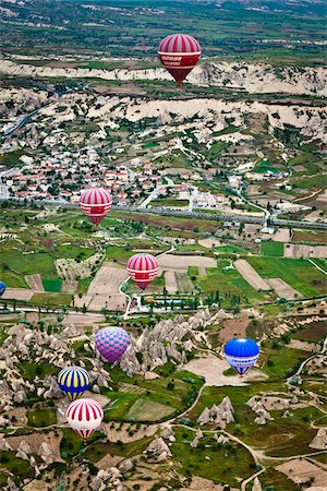 Hot Air Balloons over Goreme Valley, Cappadocia, Turkey Stock Photo - Rights-Managed, Code: 700-05609603
